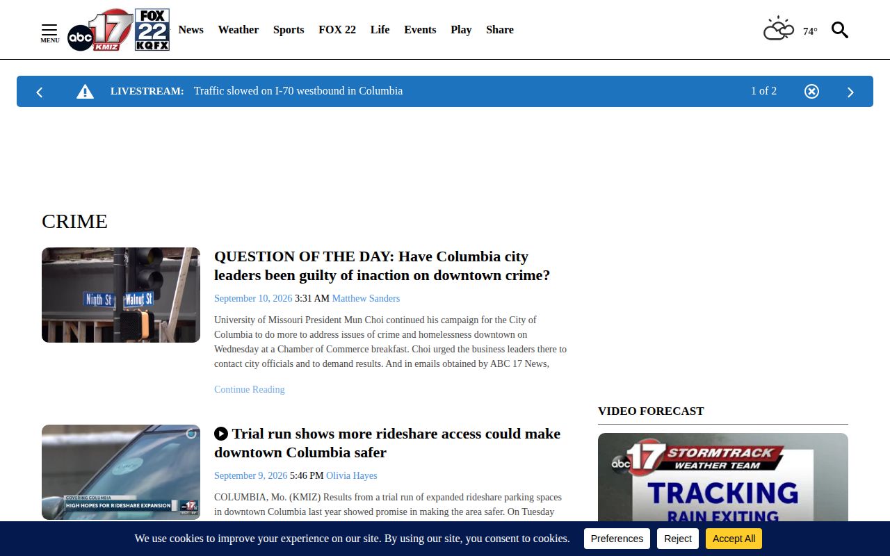 Cole County arrest stories in the ABC 17 crime archive